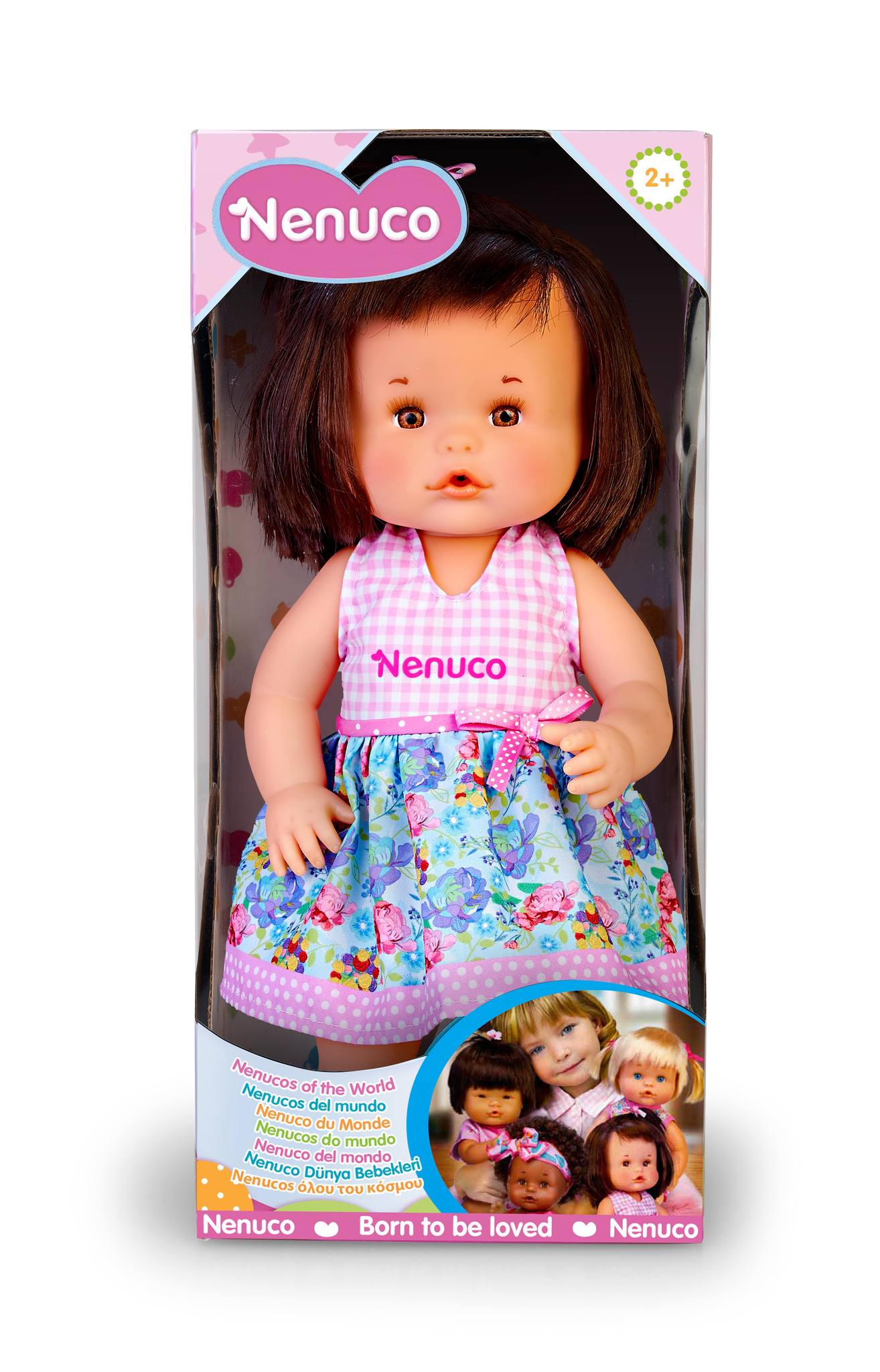 Nenucos of the World Latin Baby Doll - Light Skin Tone with Brown Eyes, 12" Doll
