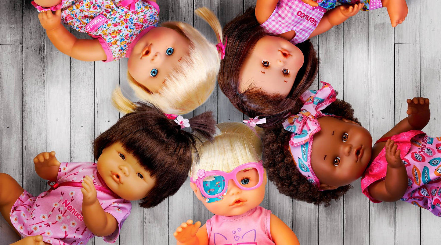 Nenucos of the World Latin Baby Doll - Light Skin Tone with Brown Eyes, 12" Doll