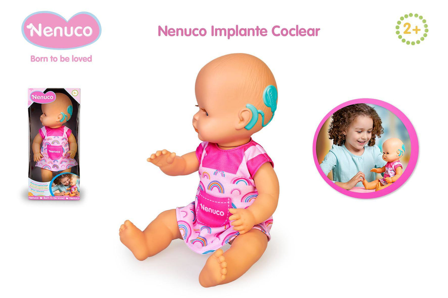 Nenuco Baby Doll with Cochlear Implant, 35cm