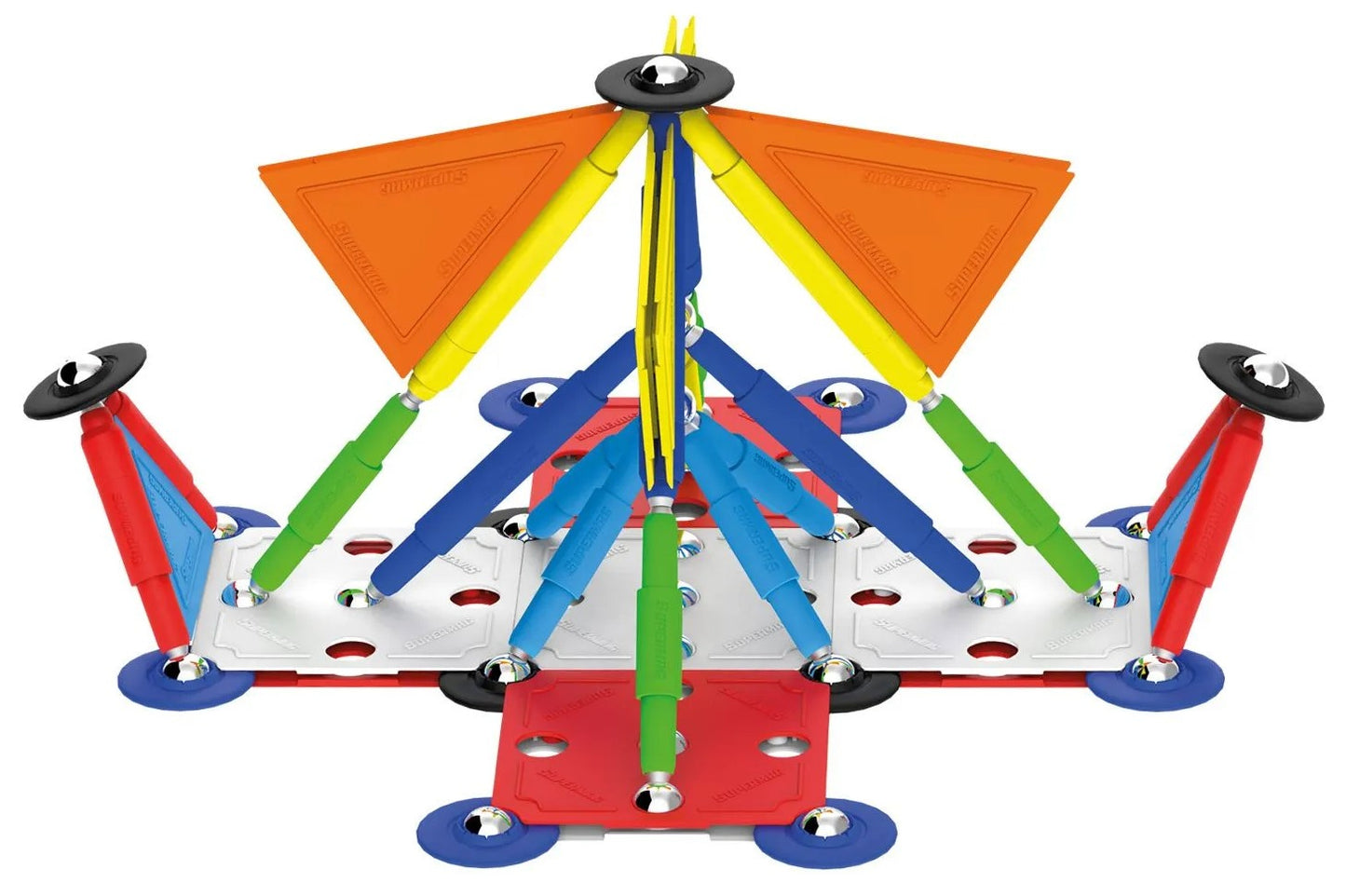 Tinamiri SUPERMAG - Multicolor 85 | Educational construction fun | 85 piece set | Europe-made | STEM | Toy Magnetic Building Sets | Magnet Toys |Supermag 0658