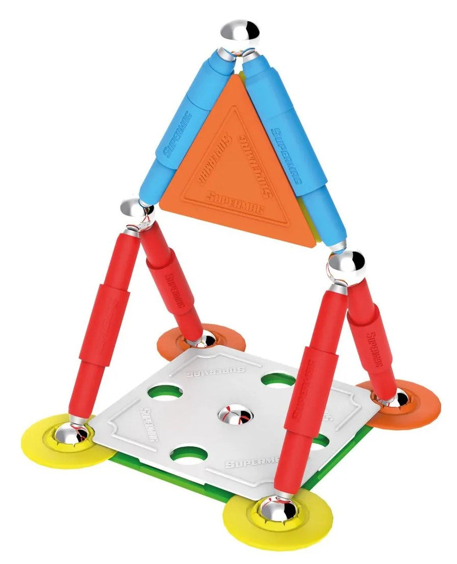 Tinamiri SUPERMAG - House 30 | Educational construction fun | 30 piece set | Europe-made | STEM | Toy Magnetic Building Sets | Magnet Toys | Supermag 0662