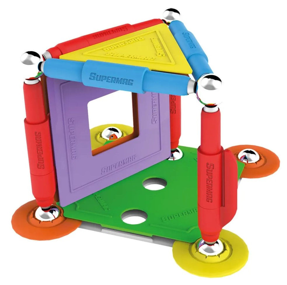 Tinamiri SUPERMAG - House 30 | Educational construction fun | 30 piece set | Europe-made | STEM | Toy Magnetic Building Sets | Magnet Toys | Supermag 0662