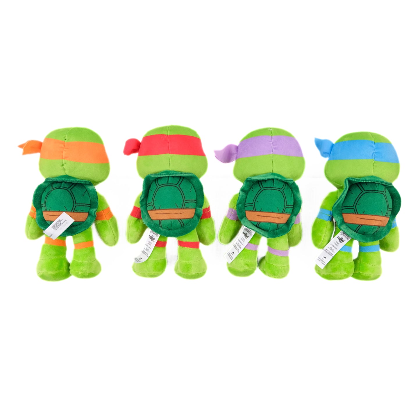 Legend Toys TMNT 8” Basic Plush Starter 4-Pack, Leonardo, Donatello, Raphael and Michelangelo - Officially Licensed