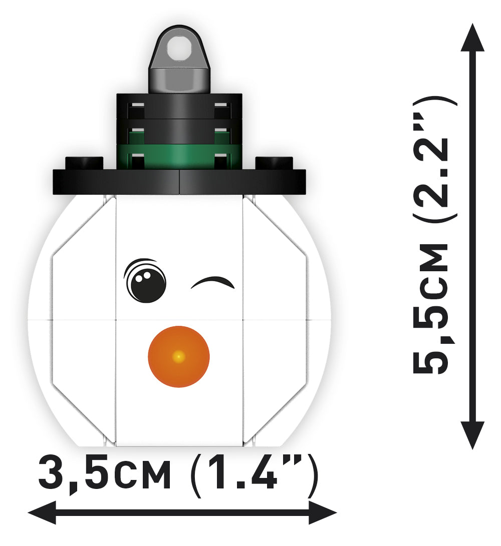COBI Snowman Ornament Building Set, 59 Pieces