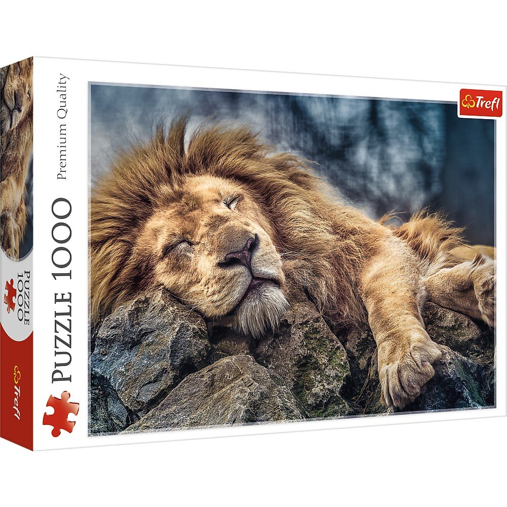 Trefl 1000 Piece Jigsaw Puzzle, Sleeping Lion