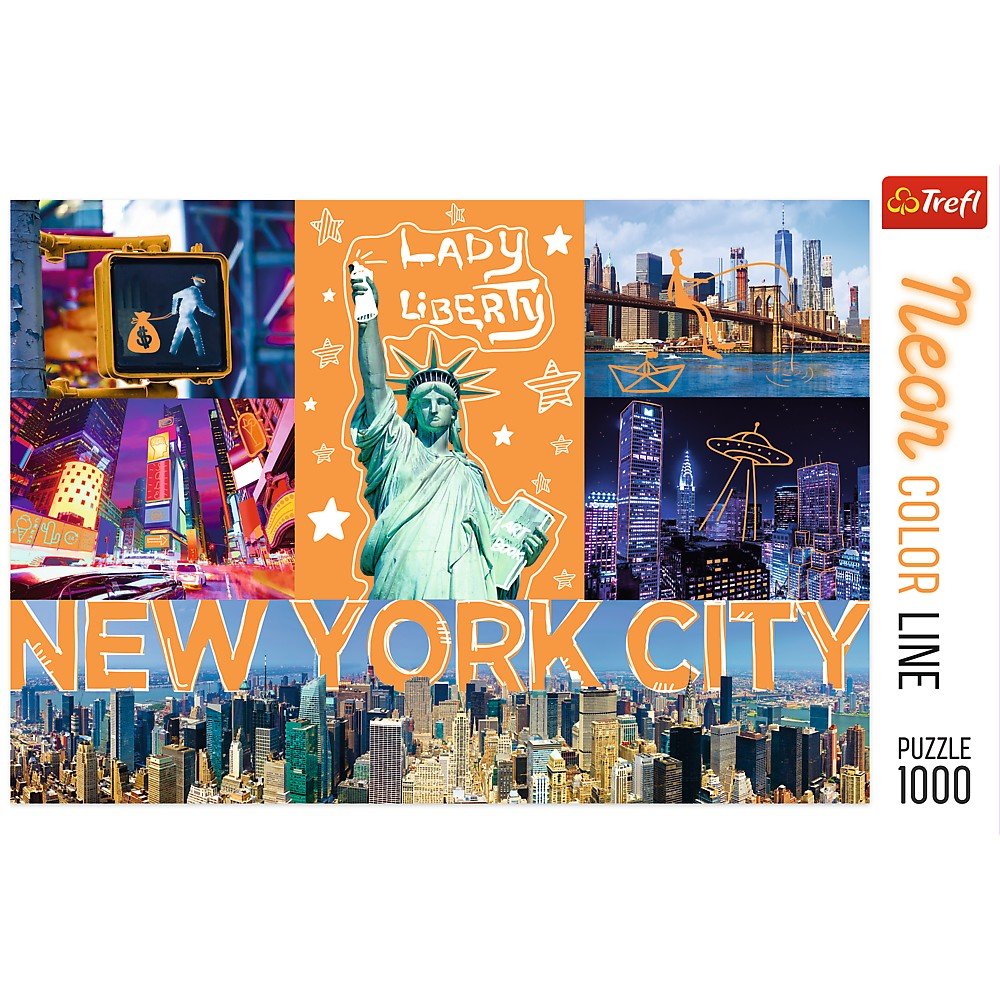 Trefl 1000 Piece Jigsaw Puzzle, Neon City
