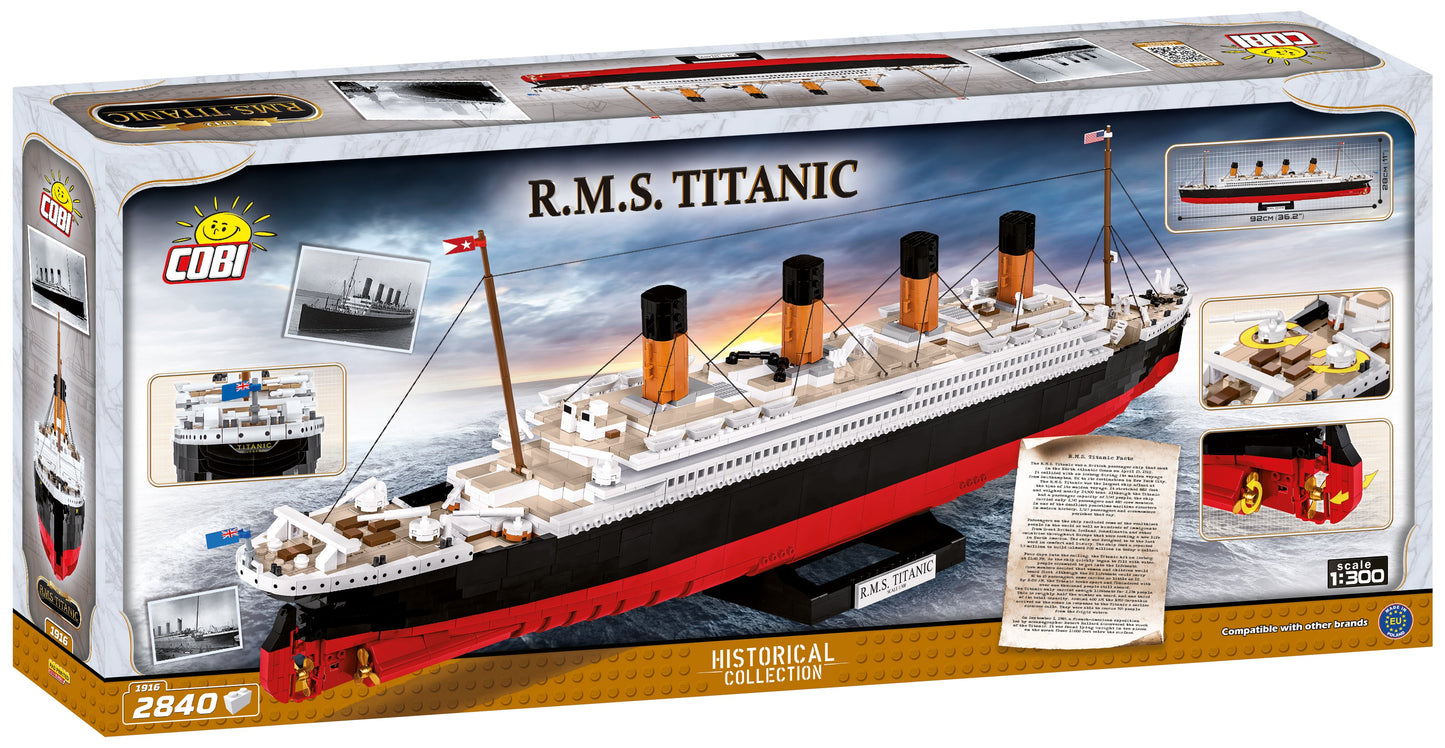 COBI Historical Collection R.M.S. Titanic, Limited Edition, Scale 1:300 (2840 pieces)