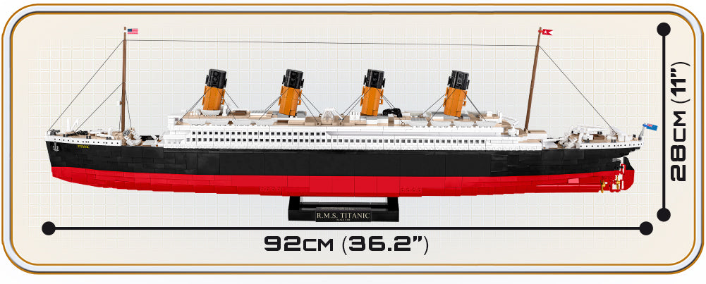 COBI Historical Collection R.M.S. Titanic, Limited Edition, Scale 1:300 (2840 pieces)