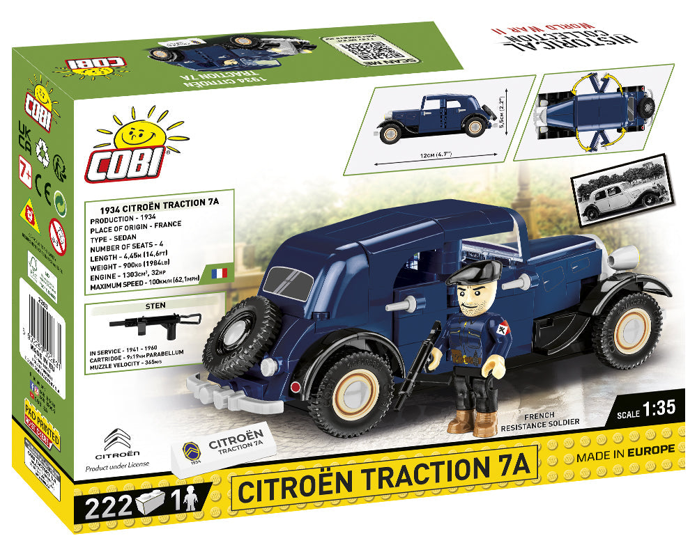 COBI Historical Collection: World War II 1934 Citroen Traction 7A Vehicle