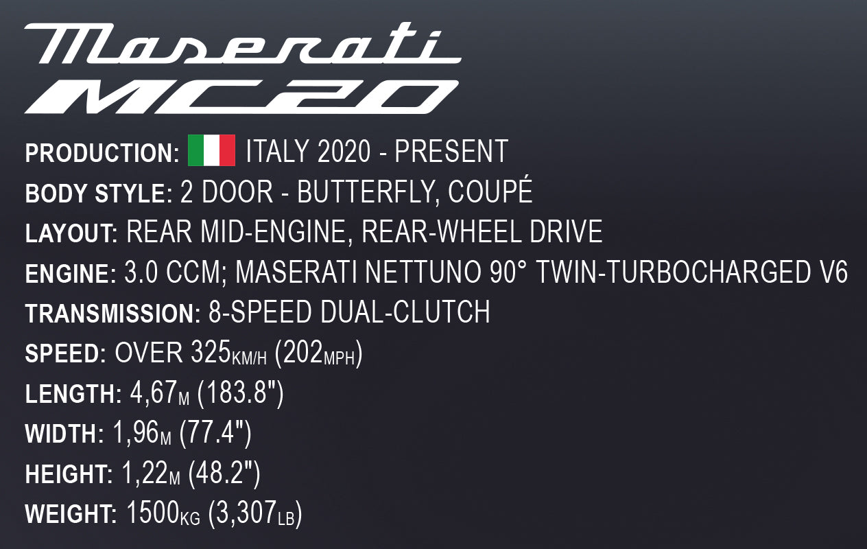 COBI Maserati MC20 Vehicle