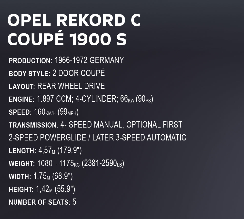 COBI Opel Rekord C Coupé Vehicle