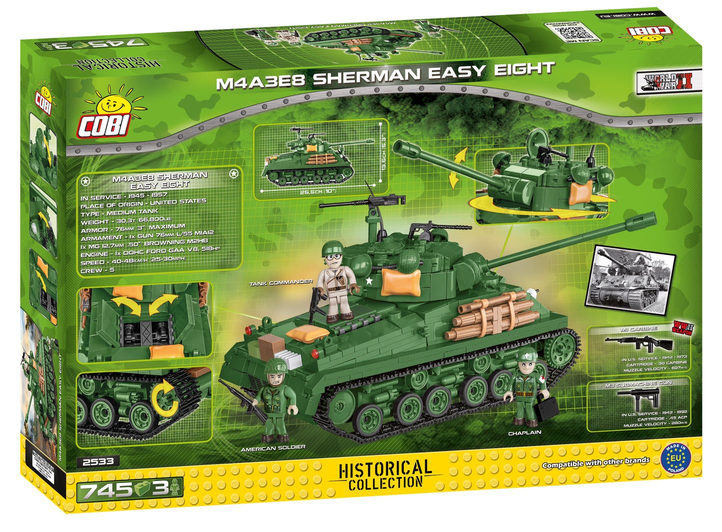 COBI Historical Collection M4A3E8 Sherman, Easy Eight
