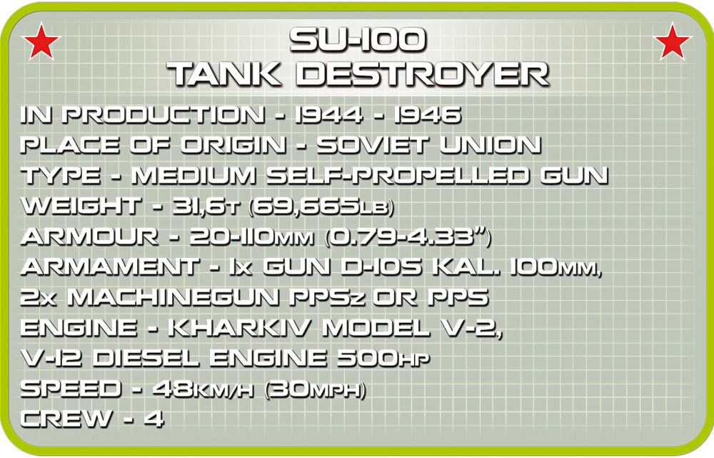COBI Historical Collection SU-100 SPG Vehicle
