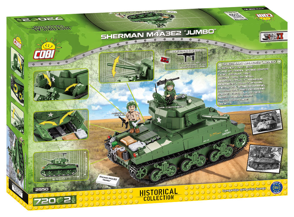 COBI Historical Collection Sherman M4A3E2 "Jumbo" Tank
