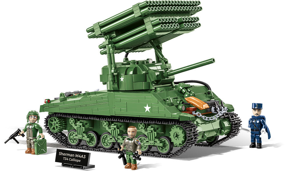 COBI Historical Collection World War II M4A3 Sherman & T34 Calliope EXECUTIVE EDITION