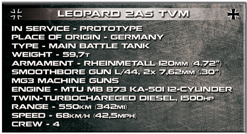 COBI Armed Forces Leopard 2A5 TVM German prototype tank