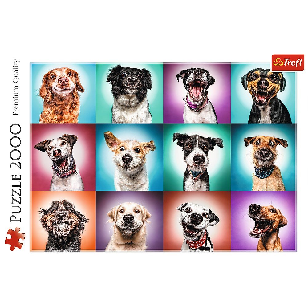 Trefl 2000 Piece Jigsaw Puzzle, Funny Dog Portraits II