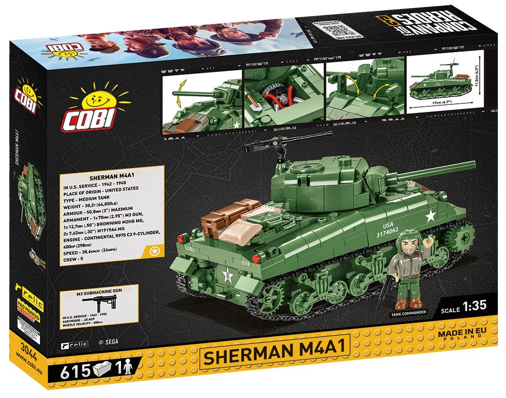 COBI Company of Heroes 3 Sherman M4A1 Tank