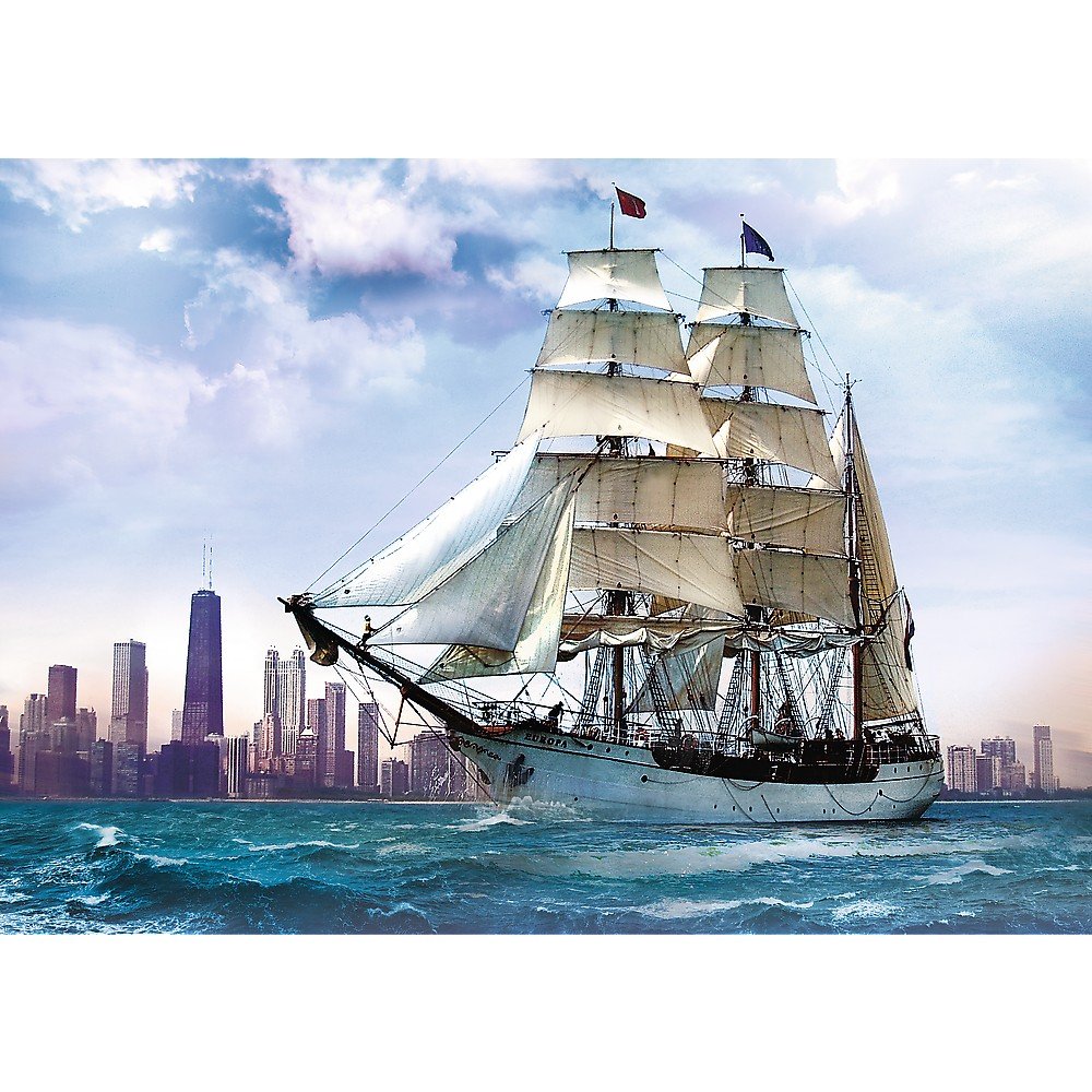 Trefl 500 Piece Jigsaw Puzzle, Sailing Towards Chicago