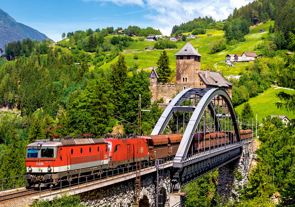 Castorland Train on the Bridge 500 Piece Jigsaw Puzzle