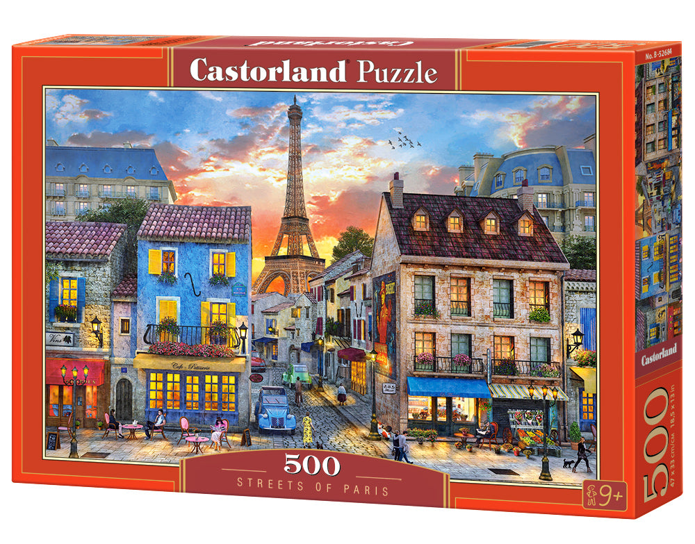 Castorland Streets of Paris 500 Piece Jigsaw Puzzle