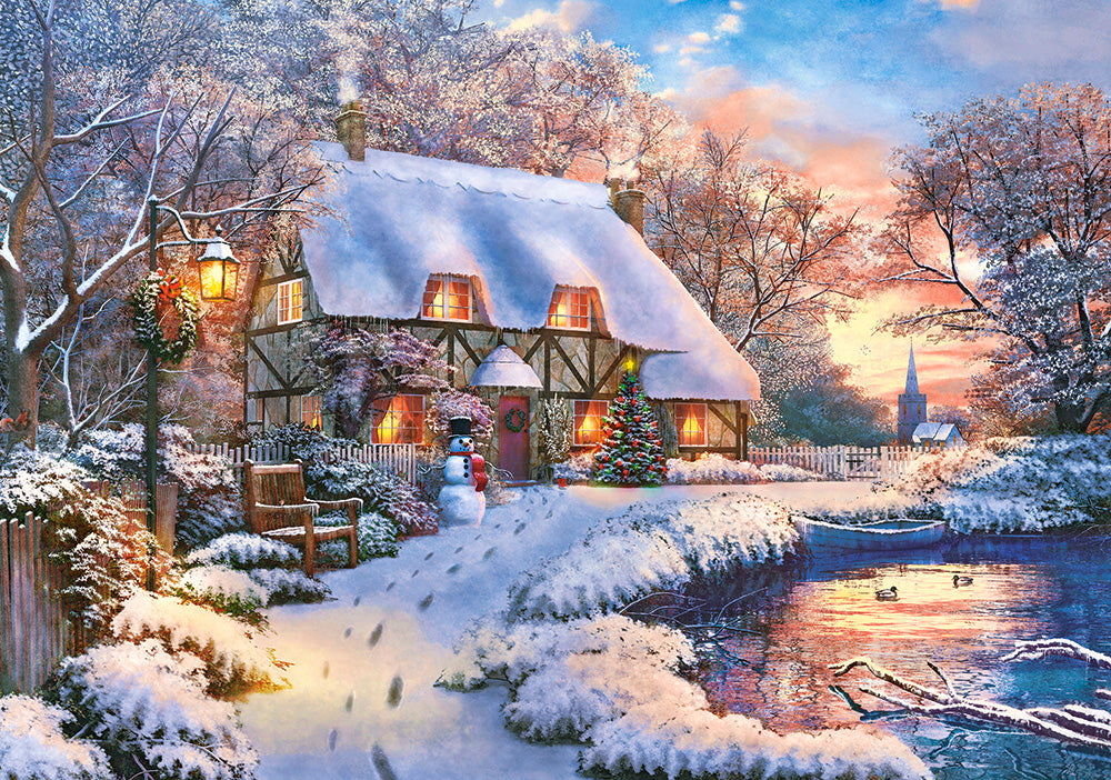 Castorland Winter Cottage 500 Piece Jigsaw Puzzle