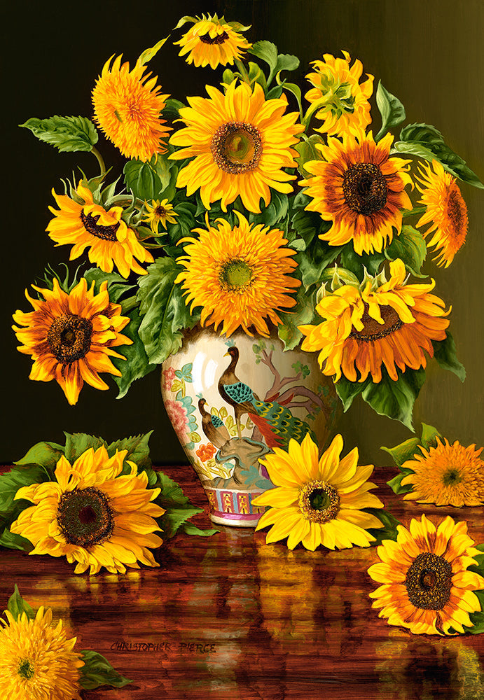 Castorland Spring Flowers in Green Vase 1000 Piece Jigsaw Puzzle