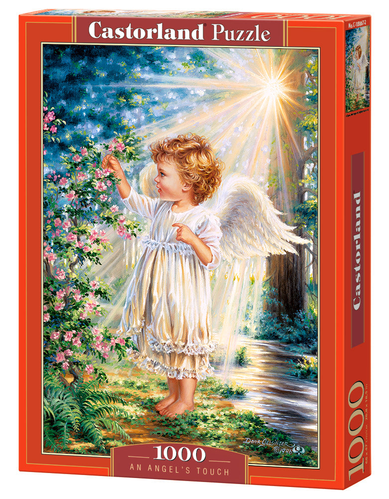 CASTORLAND 1000 Piece Jigsaw Puzzle, An Angel's Touch, Sweet Cherub, Dona Gelsinger, Adult Puzzle, Castorland C-103867-2