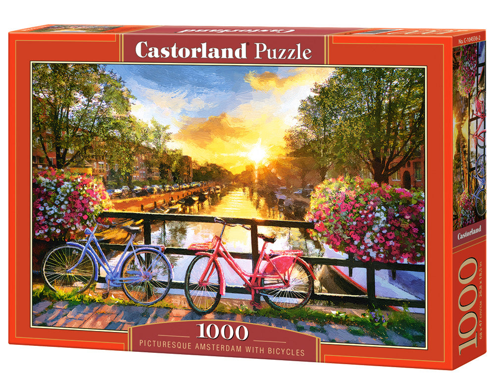 Castorland Picturesque Amsterdam with Bicycles 1000 Piece Jigsaw Puzzle