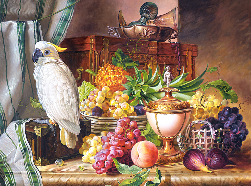 Castorland Still Life With Fruit and a Cockatoo, Josef Schuster 3000 Piece Jigsaw Puzzle