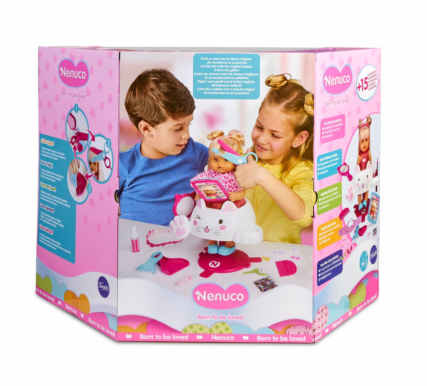 Nenuco Glitter Hairdresser Baby Doll Play Set