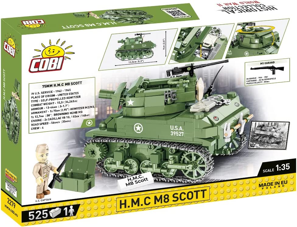 COBI Historical Collection World War II H.M.C M8 SCOTT Tank