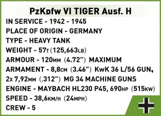 COBI Historical Collection: World War II PzKpfw VI Tiger Tank
