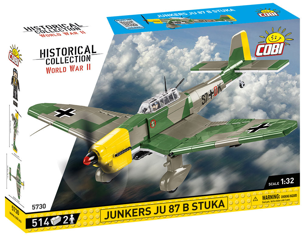 COBI Historical Collection World War II Junkers Ju 87 B Knock Building Set, 514 Pieces