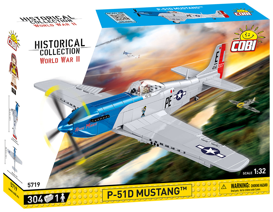 COBI WWII Planes P-51D MUSTANG Building Set, 304 Pieces
