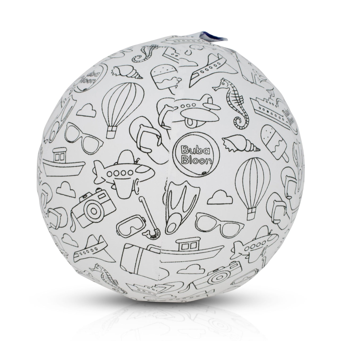 BubaBloon Colour In Travel Design Cotton Balloon Cover with Washable Markers