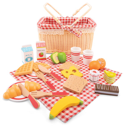 New Classic Toys Picnic Basket Set 27 pieces