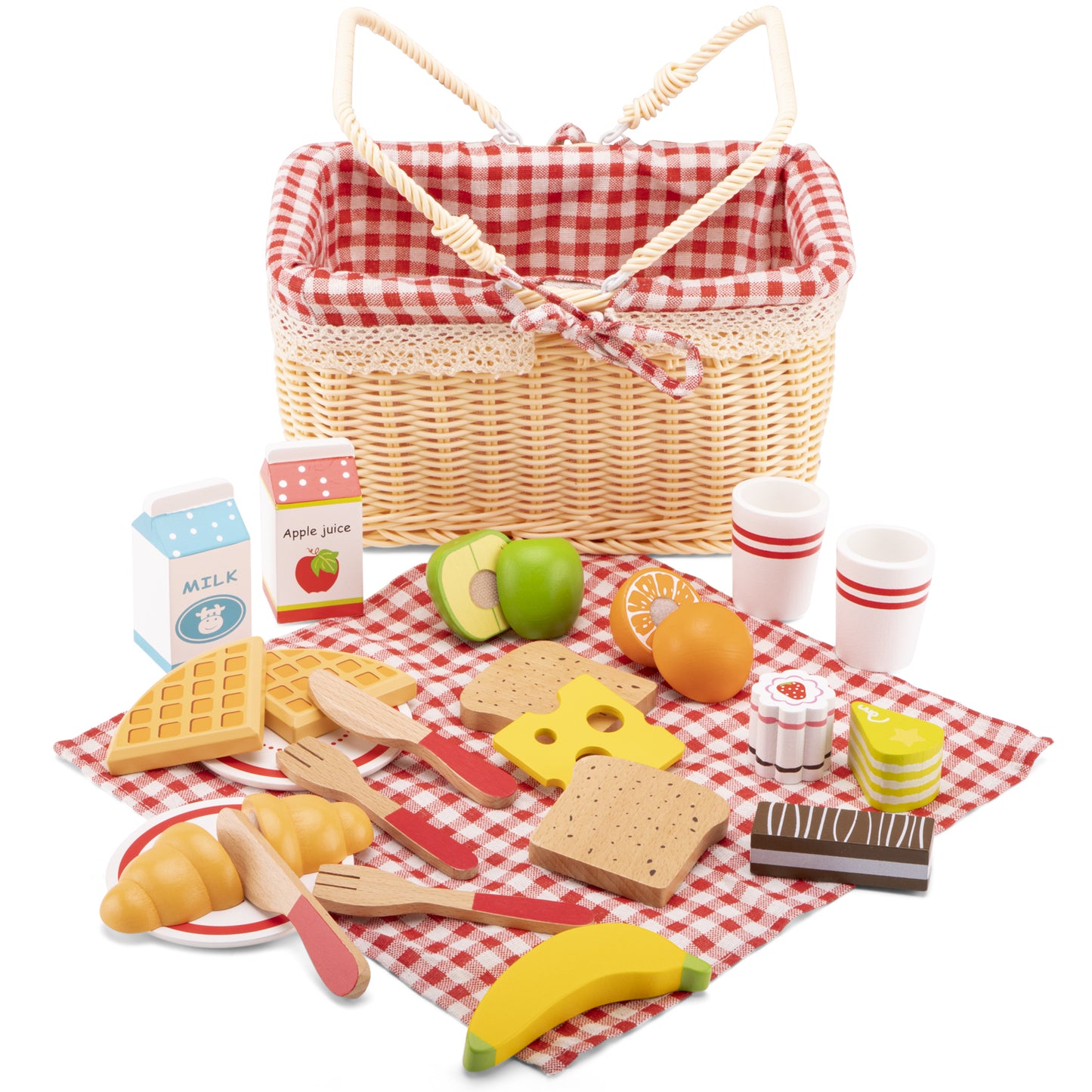 New Classic Toys Picnic Basket Set 27 pieces