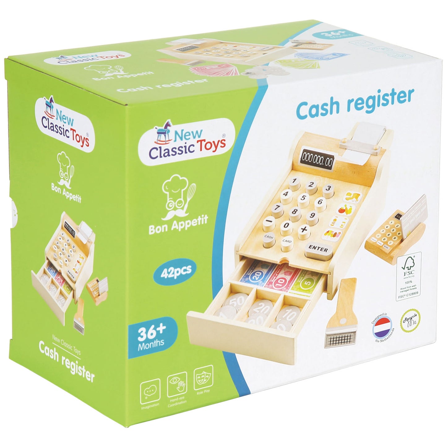 New Classic Toys Cash Register White