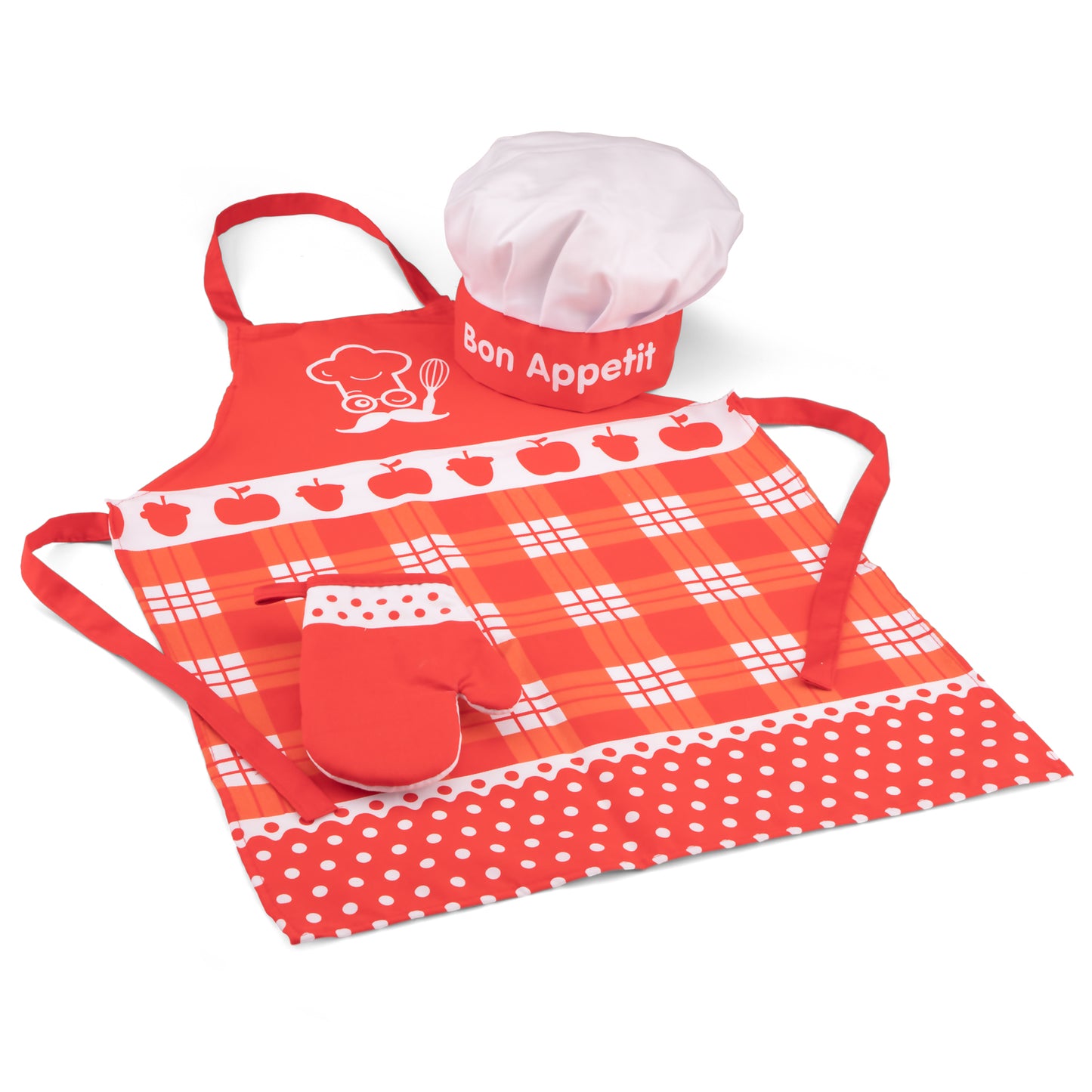 New Classic Toys Children's Apron and Accessories Set, Red