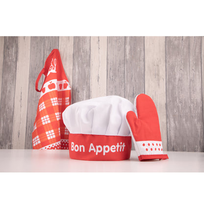 New Classic Toys Children's Apron and Accessories Set, Red