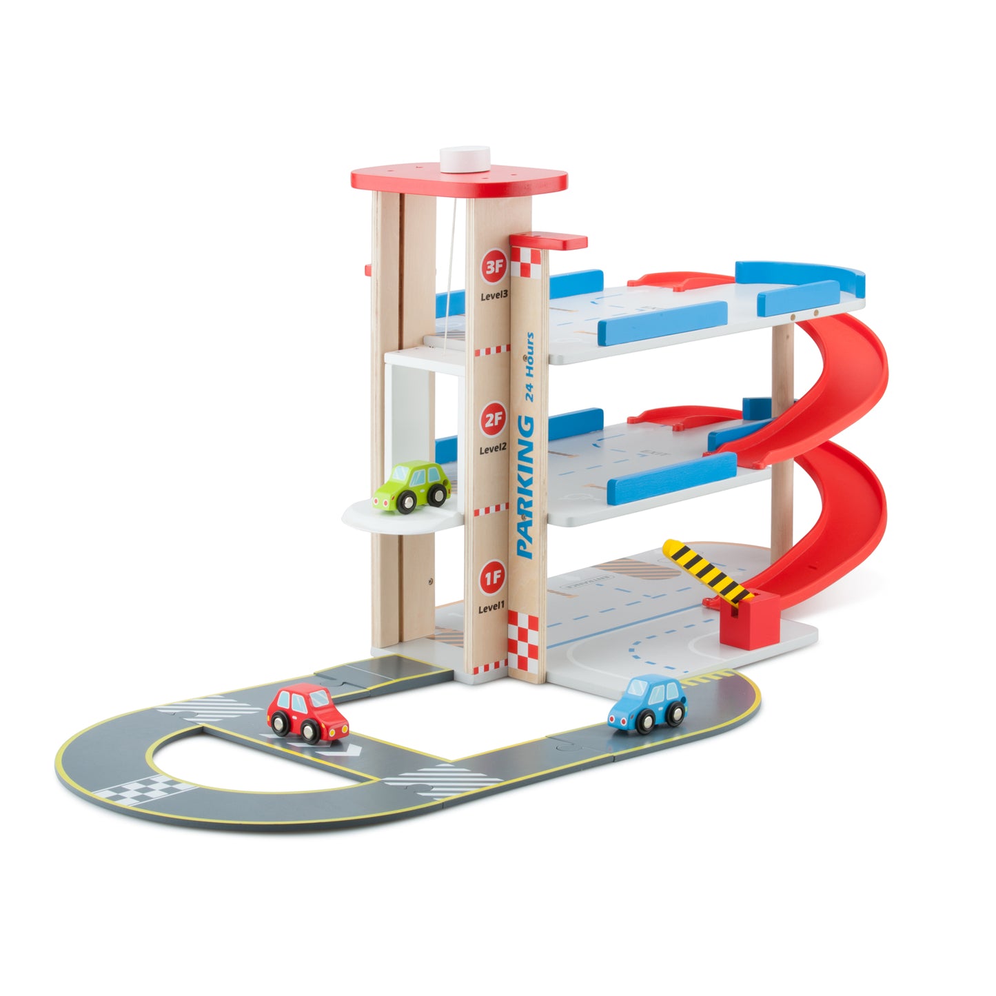 New Classic Toys Parking Garage with Track and 3 Cars