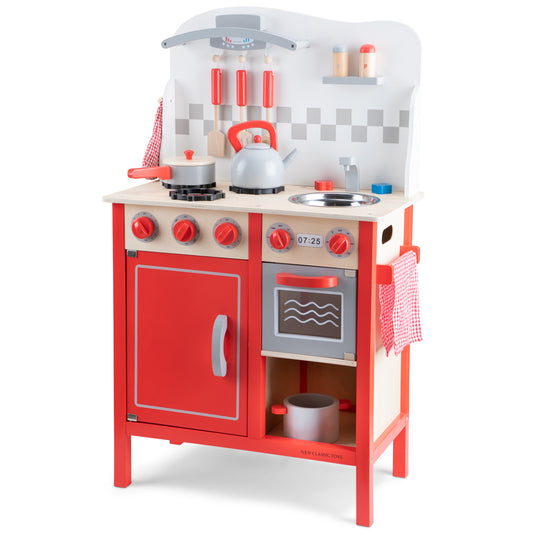 New Classic Toys Kitchenette Bon Appetit DeLuxe, Red