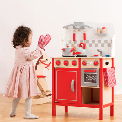 New Classic Toys Kitchenette Bon Appetit DeLuxe, Red