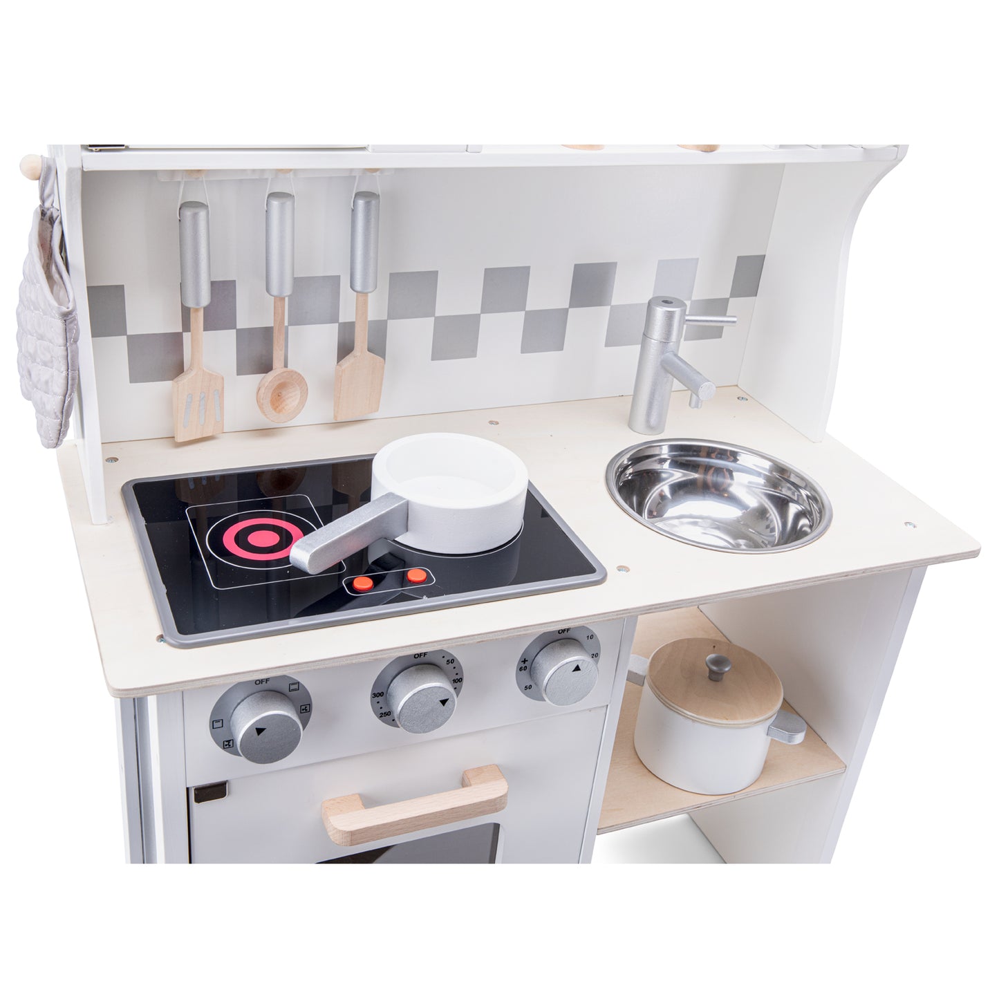 New Classic Toys Kitchenette Modern Electric Cooking, White