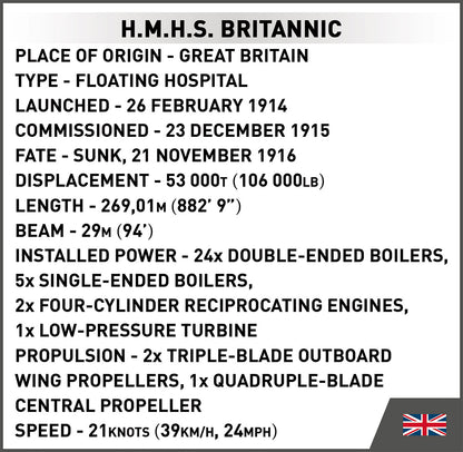 COBI Historical Collection H.M.H.S. Britannic