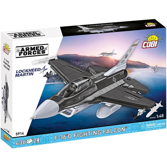 COBI Armed Forces SU-57 Felon Aircraft F-16D Fighting Falcon Plane Building Set, 436 Pieces