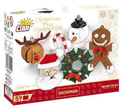 COBI Snowman Ornament Building Set, 59 Pieces