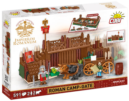COBI Imperium Romanum Roman Camp - Gate Building Set, 591 Pieces