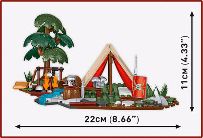 COBI Imperium Romanum Roman Camp - Tent Building Set, 198 Pieces